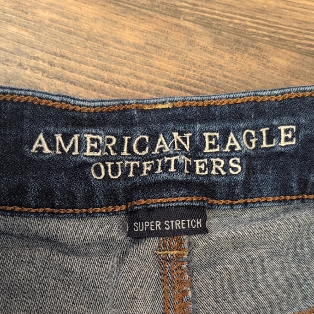American Eagle Vintage Super Stretch Cut Off Hi Rise Shortie 12    -630B - Picture 6 of 9